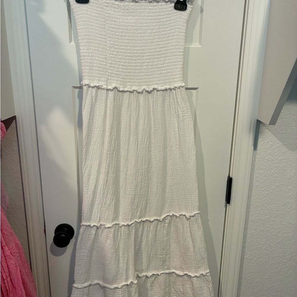 Dreamers White Smocked Dress